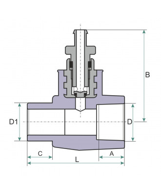 На фото Hi-Therm PP-R fitting with drain valve